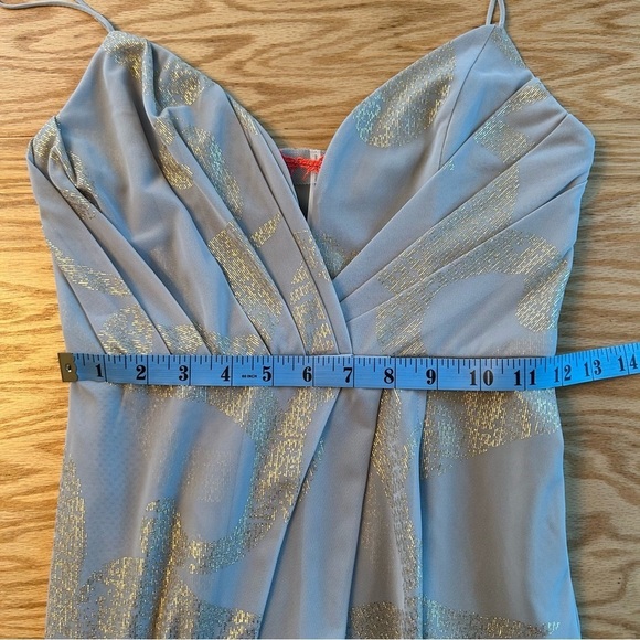 Free People Pretty Tough Venus Draped Metallic Party Dress 2 - Picture 13 of 14